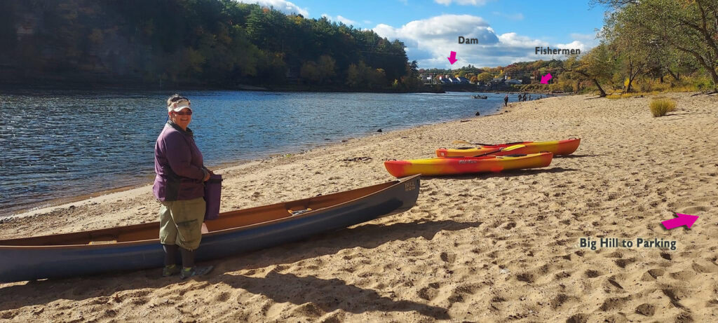 Wisconsin Dells Kilbourn dam beach paddle launch